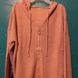 Asvivid Zippered Front Cardigan with Hood Sz XL